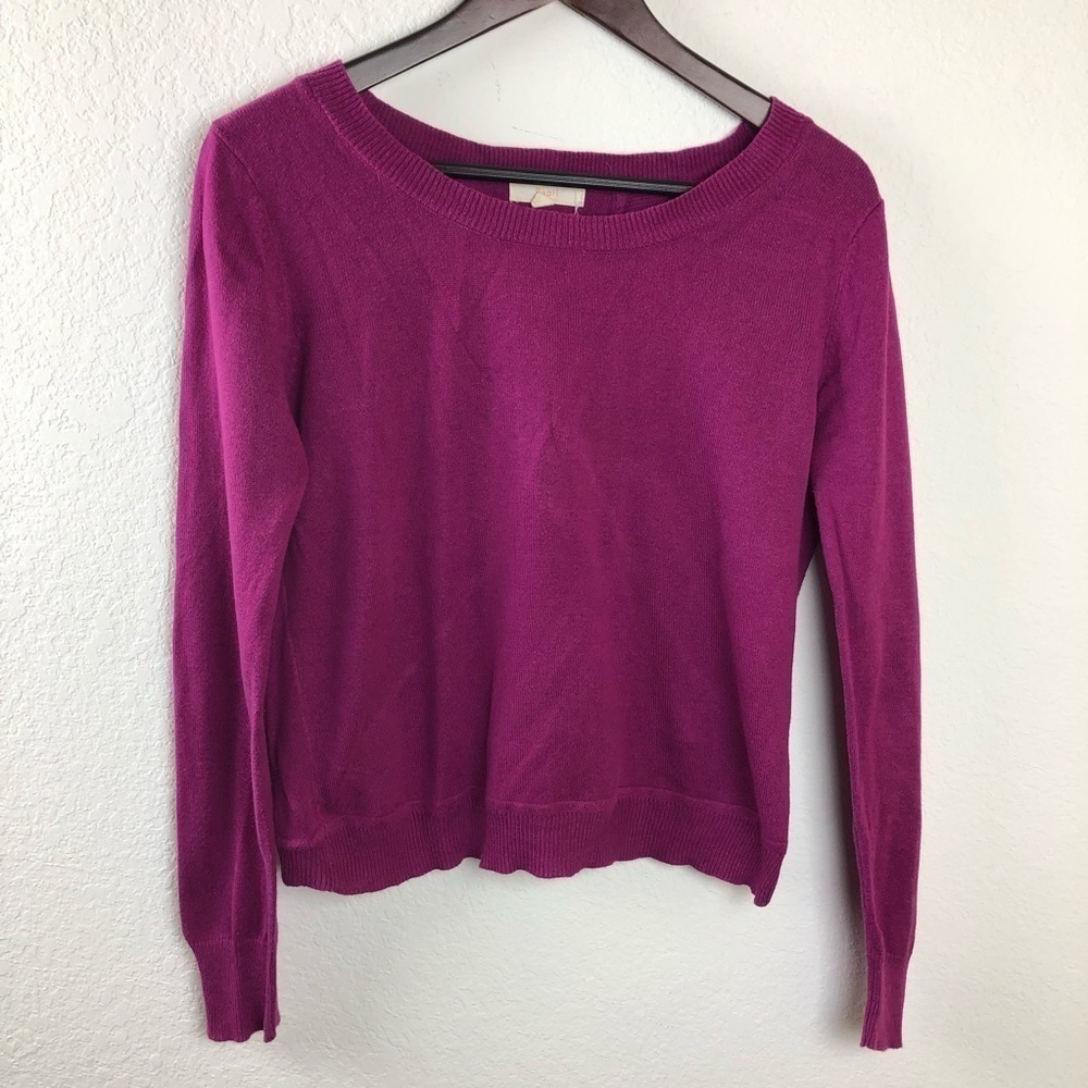 Pearl Womens Sweater, Purple Medium